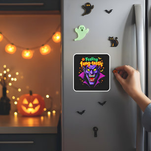 Adesivo Quadrado Sentir-se como um Design de Vampiro de Halloween T