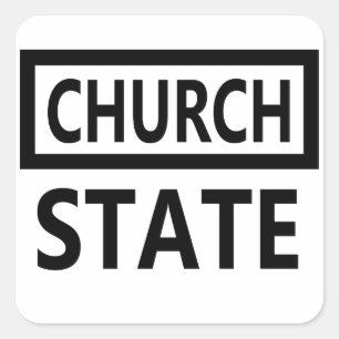 Adesivo Quadrado Separação da Igreja e do Estado - Alteração 1rua