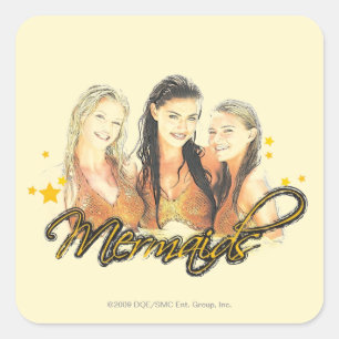 Adesivo Quadrado Sereia