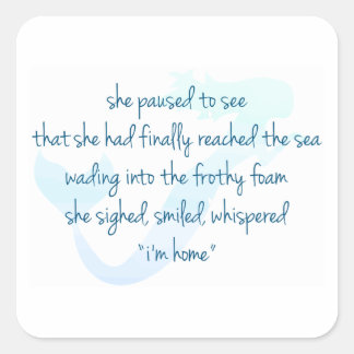 Adesivo Quadrado Sereia