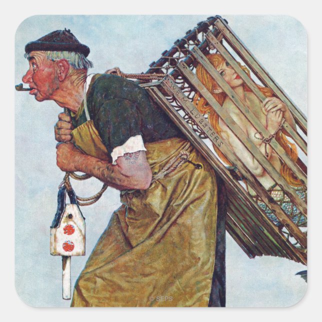 Adesivo Quadrado Sereia (Frente)