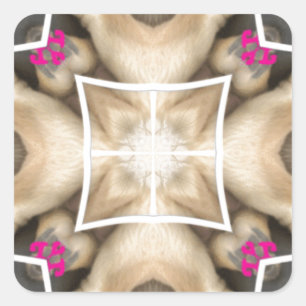 Adesivo Quadrado Serengeti Splendor: Oculto de Animais Vibrantes