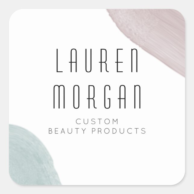 Adesivo Quadrado Serenidade Moderna | Vinheta Monograma (Frente)