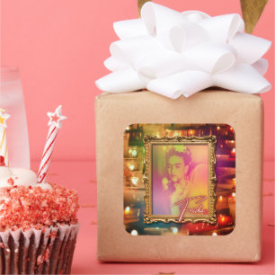 Adesivo Quadrado Série de Frida Kahlo #7