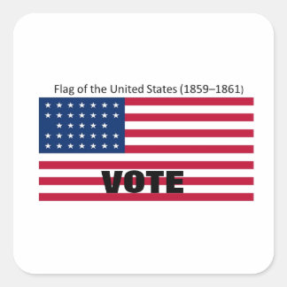 Adesivo Quadrado Série Patriot Flag Hat