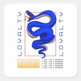 Adesivo Quadrado Serpent Symbol Art | Underground Bold Design