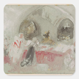 Adesivo Quadrado Serviço de Joseph Mallord William Turner   no cha