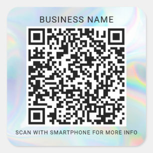 Adesivo Quadrado Serviços Empresariais Personalizados de Código QR