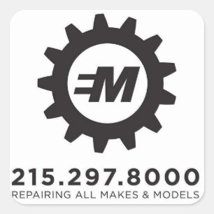 Adesivo Quadrado Serviços europeus do motor, decalque do LLC