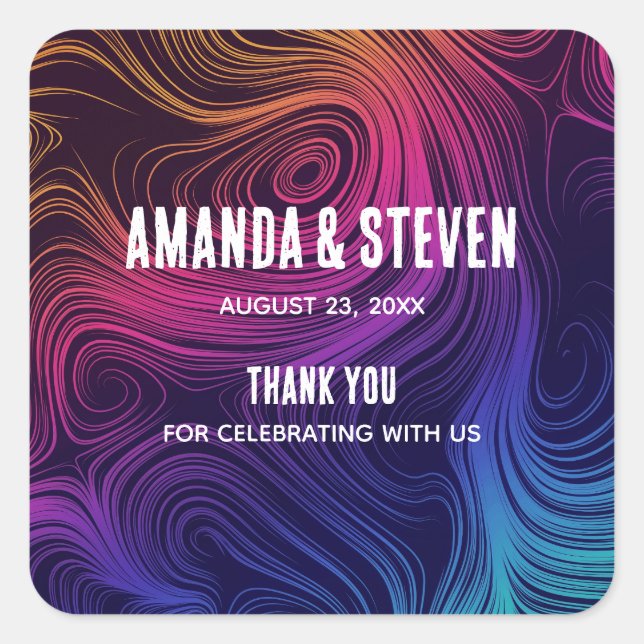 Adesivo Quadrado Sessenta Círculos de vibração e espirros Legal Cas (Frente)