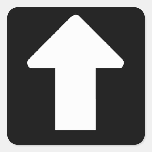 Adesivo Quadrado Seta branca (Frente)