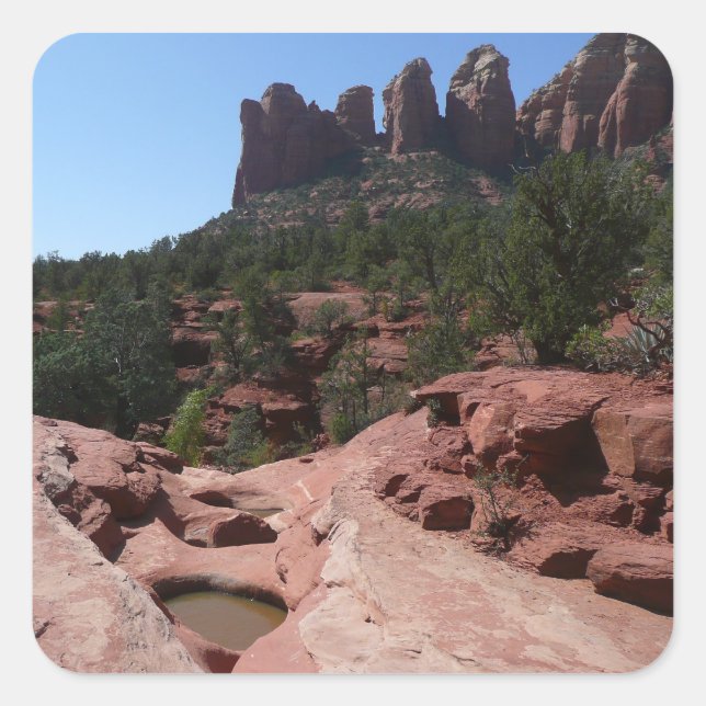 Adesivo Quadrado Sete Piscinas sagradas na Arizona de Sedona (Frente)