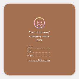 Adesivo Quadrado Seu logotipo de mídia social Código QR