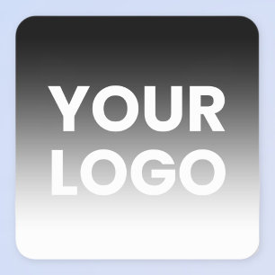 Adesivo Quadrado Seu logotipo e gradiente de cor moderno editável