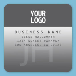 Adesivo Quadrado Seu logotipo, nome comercial e monograma