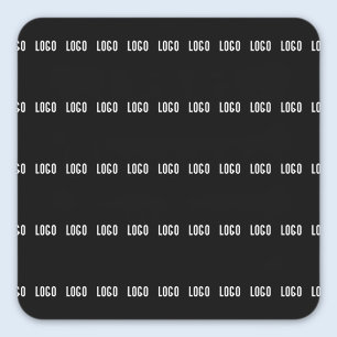 Adesivo Quadrado Seu logotipo Padrão de Stripe com Correspondênci