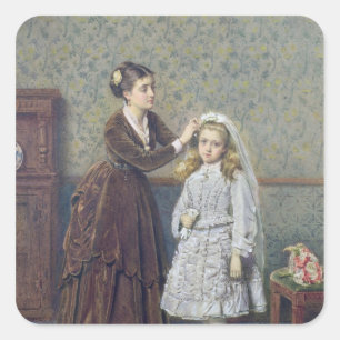 Adesivo Quadrado Seu primeiro comunhão