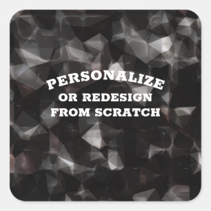 Adesivo Quadrado Seu texto ou Design aqui - Criar um personalizado