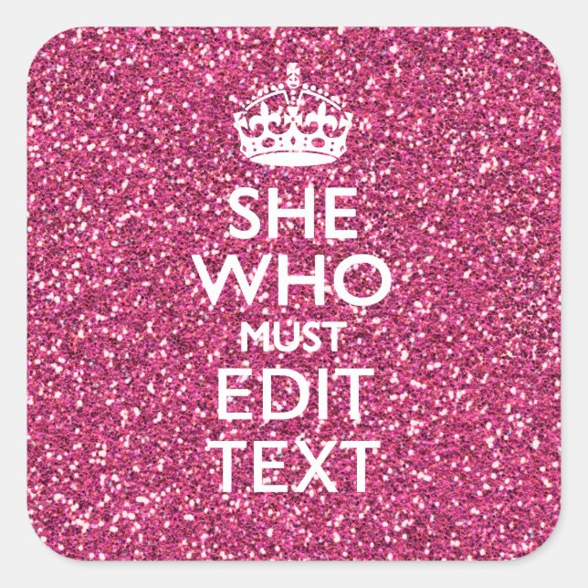 Adesivo Quadrado Seu texto para ela, que deve ser enganada pelo dec (Frente)