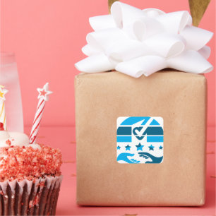 Adesivo Quadrado Seu voto é sua voz