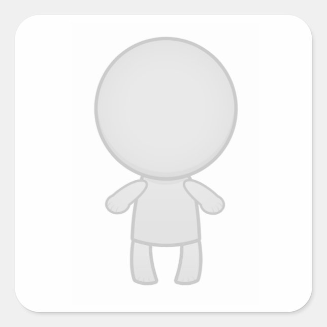 Adesivo Quadrado Seu zumbi em um adesivo! (Frente)