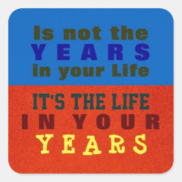 Adesivo Quadrado SEUS ANOS ~ Stickers