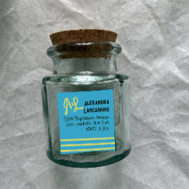 Adesivo Quadrado Seus Rótulos de Endereço Personalizados - Multicol