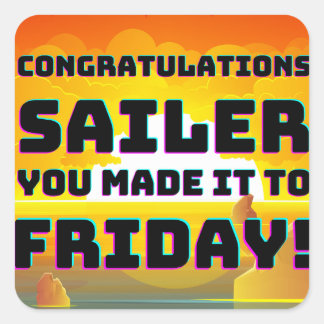 Adesivo Quadrado Sexta Motivação dizendo