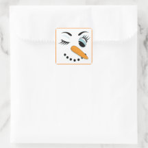Sexy Snowman Cute Winking Snow Mulher