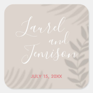 Adesivo Quadrado Shadow Palm Tan