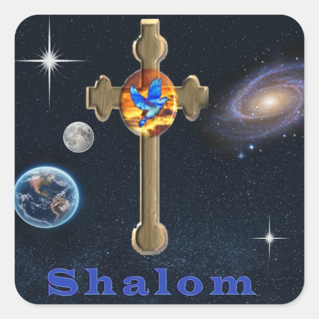 Adesivo Quadrado Shalom (Frente)