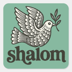 Adesivo Quadrado Shalom Pombo Paz Terra