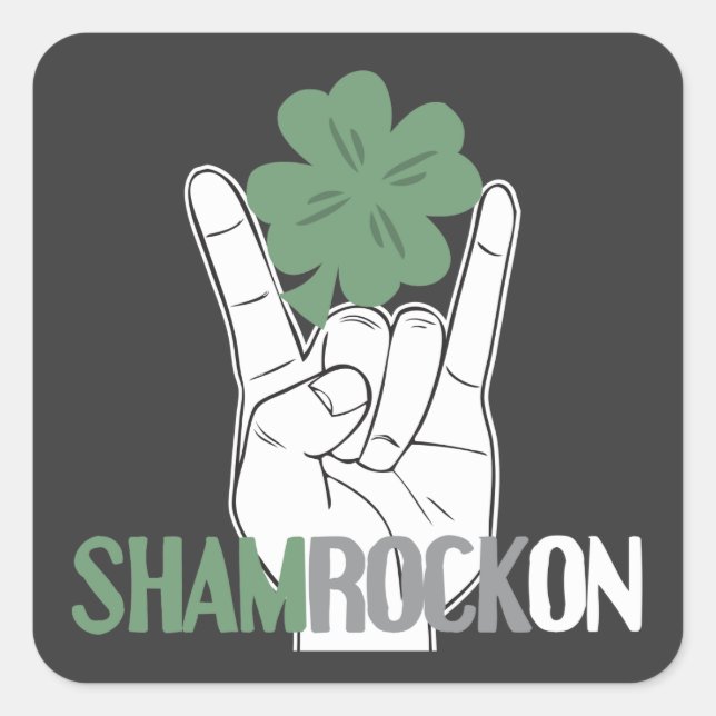Adesivo Quadrado ShamRockOn (Frente)