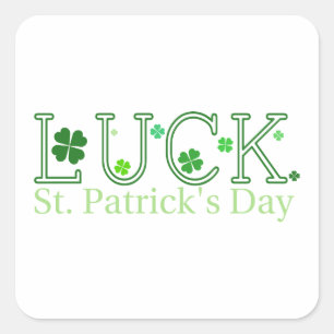 Adesivo Quadrado Shamrocks Irlandês