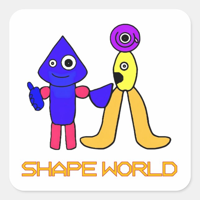 Adesivo Quadrado Shape World (Frente)