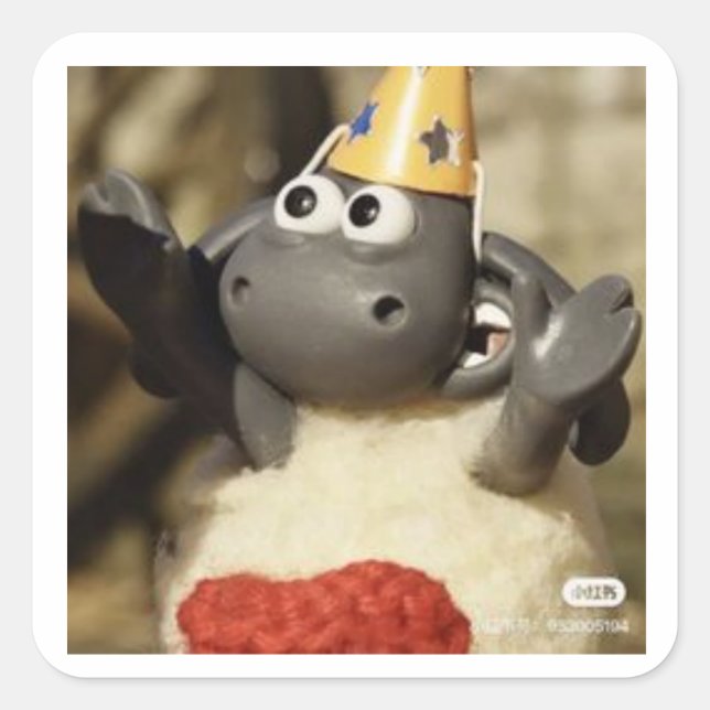 Adesivo Quadrado Shaun (Frente)