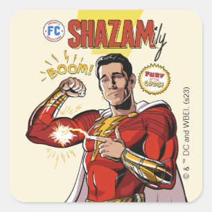 Adesivo Quadrado SHAZAM! Fury of the Gods   Cobrir SHAZAMily Comic