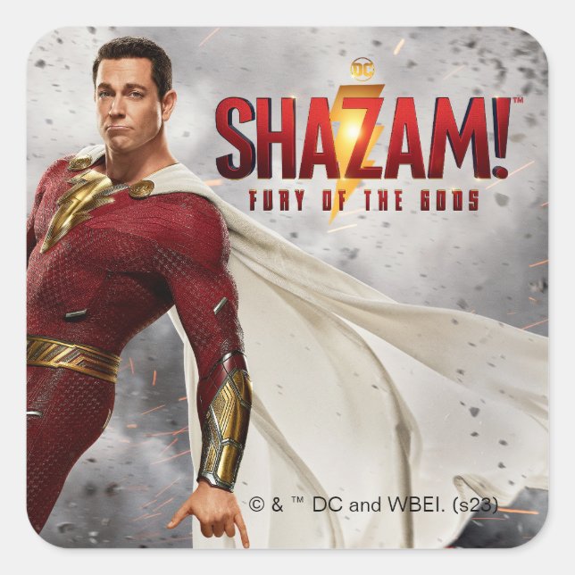 Adesivo Quadrado SHAZAM! Fury of the Gods | Hang Loose Movie Poster (Frente)