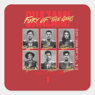 Adesivo Quadrado SHAZAM! Fury of the Gods   SHAZAMily Yearbook