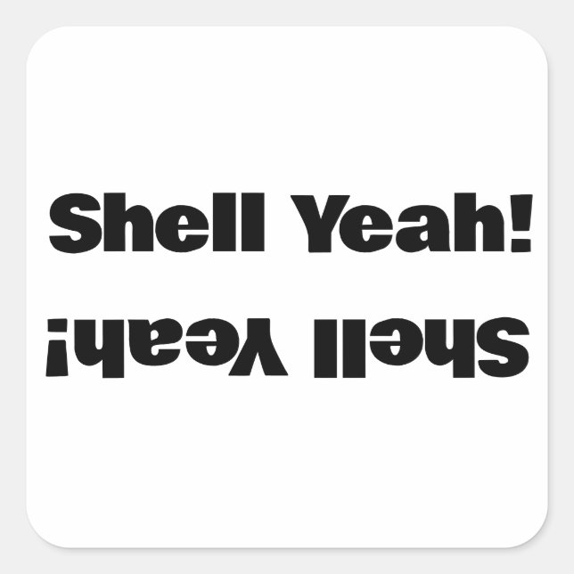 Adesivo Quadrado Shell Sim! (Frente)