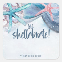 Shellabration | Estrela-do-mar de aquarela Concha 