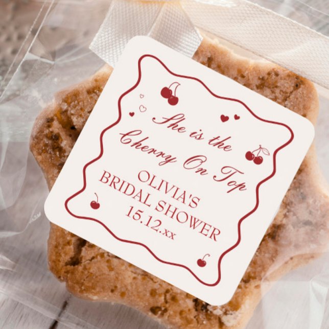 Adesivo Quadrado She's the Cherry On Top (Criador carregado)