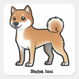Adesivo Quadrado shiba inu
