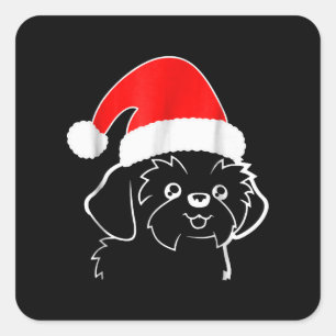 Adesivo Quadrado Shih Tzu Lovers Shih Tzu Ugly Christmas Gift