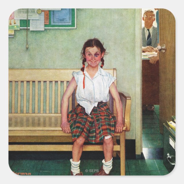 Adesivo Quadrado Shiner ou Fora do Gabinete do Diretor (Frente)