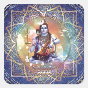 Adesivo Quadrado Shiva Mahamrityunjaya - karma que purifying