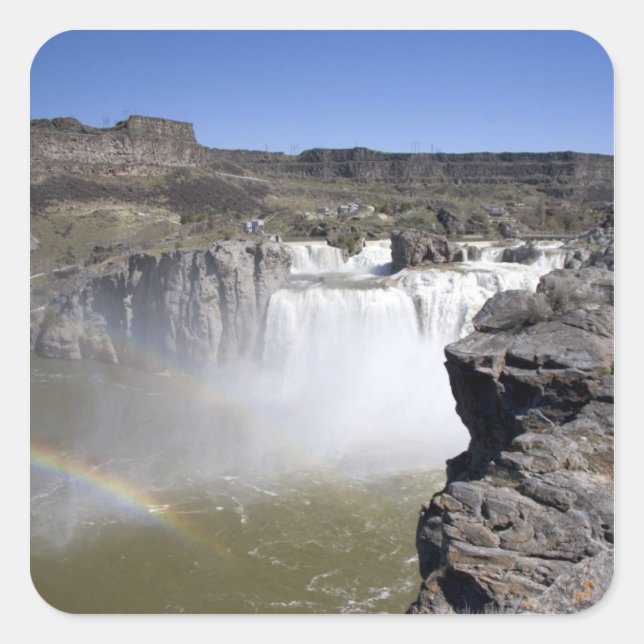 Adesivo Quadrado Shoshone Falls no rio Cobra em Twin Falls, (Frente)