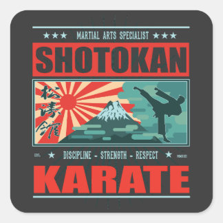 Adesivo Quadrado Shotokan Karate im Japan-Stil - Traditions Design