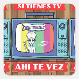 Adesivo Quadrado si tienes tv ahi te vez