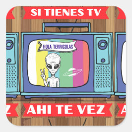 Adesivo Quadrado si tienes tv ahi te vez